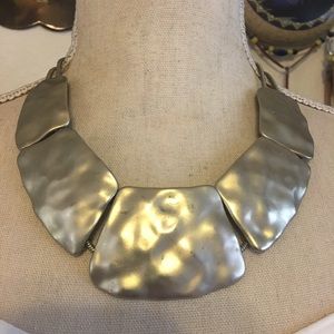 St Thomas bold medieval hammered disc necklace